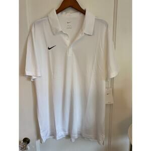Nike DRI-FIT Men's Size XL‎ White Golf Tennis Polo Short Sleeve NWT